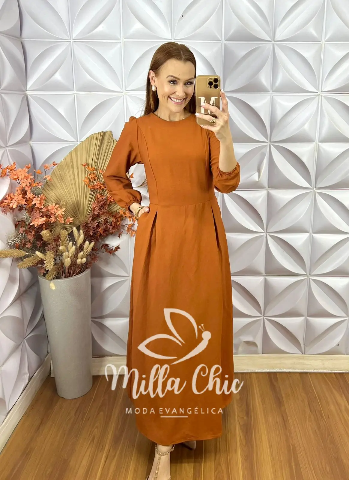 Vestido Elvira Em Alfaiataria Marrant – TerraCota – Milla Chic Vestido Elvira Em Alfaiataria Marrant - TerraCota - Milla Chic