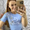 Blusa Maria Em Algodão Bordada - Azul - Milla Chic