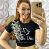 Blusa Maria Em Algodão Bordada -Preta - Milla Chic