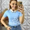 Blusa Tricot Modal Ângela - Azul - Milla Chic