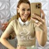 Blusa Tricot Modal Ângela - Nude - Milla Chic