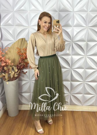 Body Iara Em Fluity - Marrom - Milla Chic