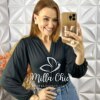 Body Iara Em Fluity - Preto - Milla Chic