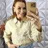Camisa Érica Em Linho - Bege - Milla Chic
