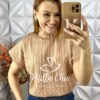 Blusa Susi Em Anaruga Nude - Milla Chic