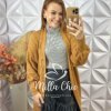 Cardigan Europa Em Tricot - Caramelo - Milla Chic