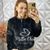Casaco Marina em pelos preto - Milla Chic