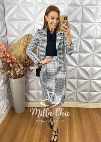 Conjunto Luzia Em Jaccard Pied Poudle - Milla Chic