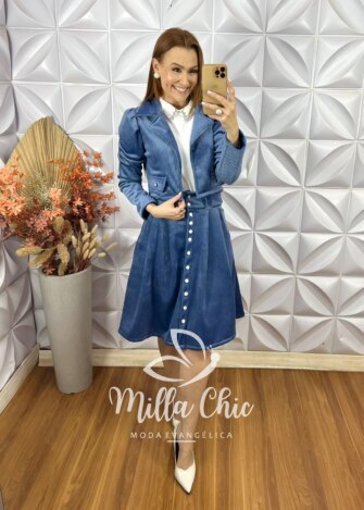 Milla Chic - millachic com br conjunto madrid em veludo cotele azul Conjunto Madrid Em Veludo Cotelê - Azul - Milla Chic