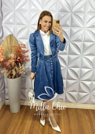 Milla Chic - millachic com br conjunto madrid em veludo cotele azul 4 Conjunto Madrid Em Veludo Cotelê - Azul - Milla Chic