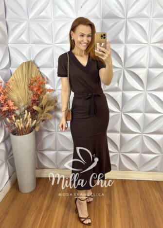 Conjunto Ramona -Marrom Escuro - Milla Chic