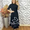 Conjunto Tânia Em Malha Algodão - Preto - Milla Chic