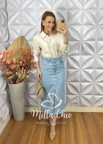 Milla Chic - millachic com br saia jeans amabile 1 Saia Jeans - Amabile - Milla Chic