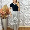 Milla Chic - millachic com br saia sophia em tule preta copia Saia Sophia Em Tule - Cinza - Milla Chic