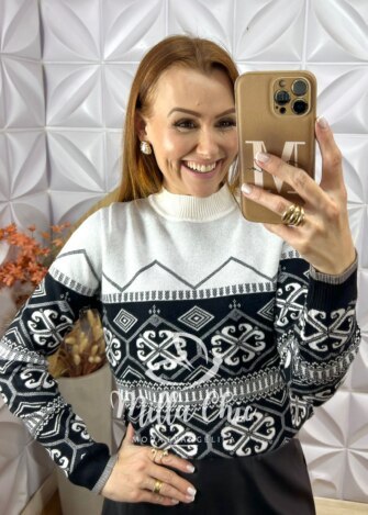 Sueter Katy Em Tricot Modal - Bege - Milla Chic
