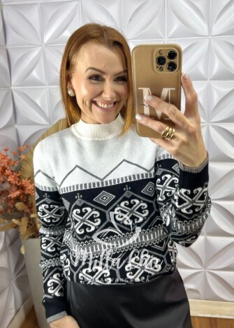 Sueter Katy Em Tricot Modal - Bege - Milla Chic