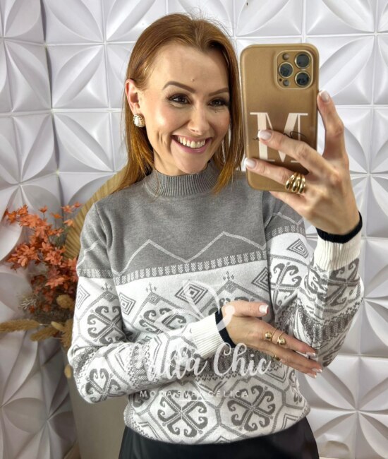 Sueter Katy Em Tricot Modal - Caramelo - Milla Chic