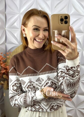 Sueter Katy Em Tricot Modal - Cinza - Milla Chic