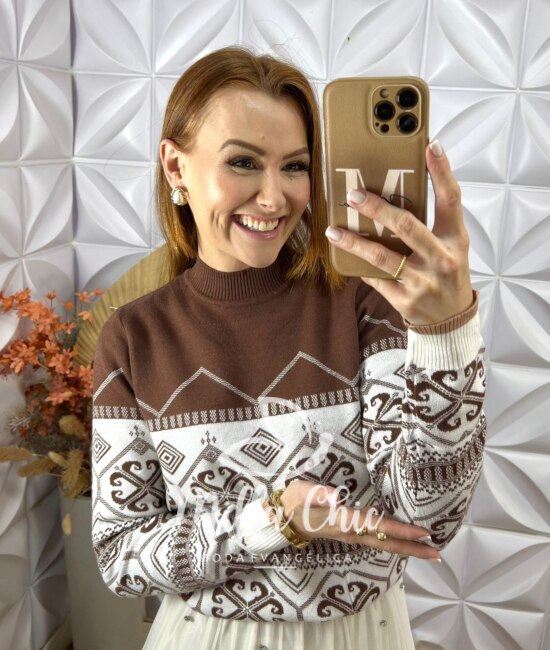 Sueter Katy Em Tricot Modal - Cinza - Milla Chic