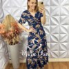 Vestido Gisela em Viscolinho - Azul - Milla Chic