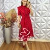 Vestido Lunara Em Lesie - Vermelho - Milla Chic