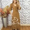Milla Chic - millachic com br vestido selma em alfaiataria marrant preto copia Vestido Selma Em Alfaiataria Marrant - Caramelo - Milla Chic