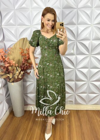 Vestido Sheila Em Viscolinho - Marsala - Milla Chic