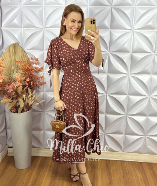 Vestido Vanessa Em Viscolinho - Verde - Milla Chic
