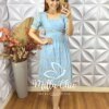Vestido Vick Em Lesie Algodão - Azul - Milla Chic