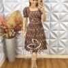 Vestido Vick Em Lesie Algodão - Marrom - Milla Chic