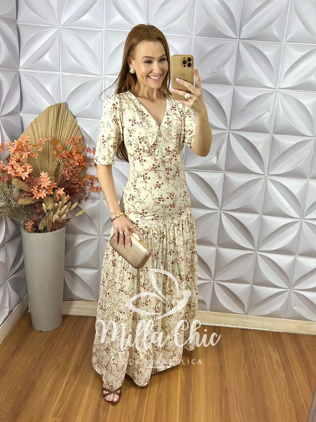 Vestido longo Estefânia Em Viscose – Creme – Milla Chic Vestido longo Estefânia Em Viscose - Creme - Milla Chic