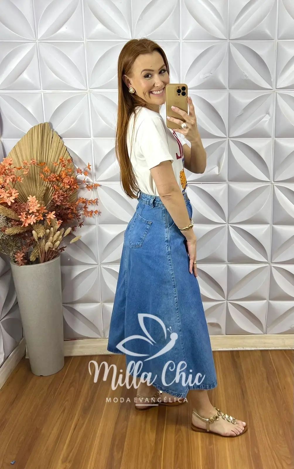 Saia Jeans Jenny – Milla Chic Saia Jeans Jenny - Milla Chic