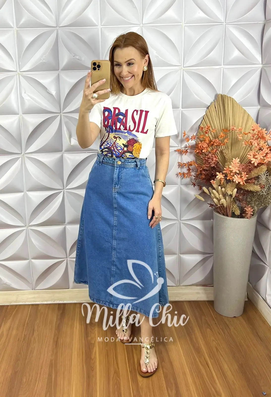 Saia Jeans Jenny – Milla Chic Saia Jeans Jenny - Milla Chic