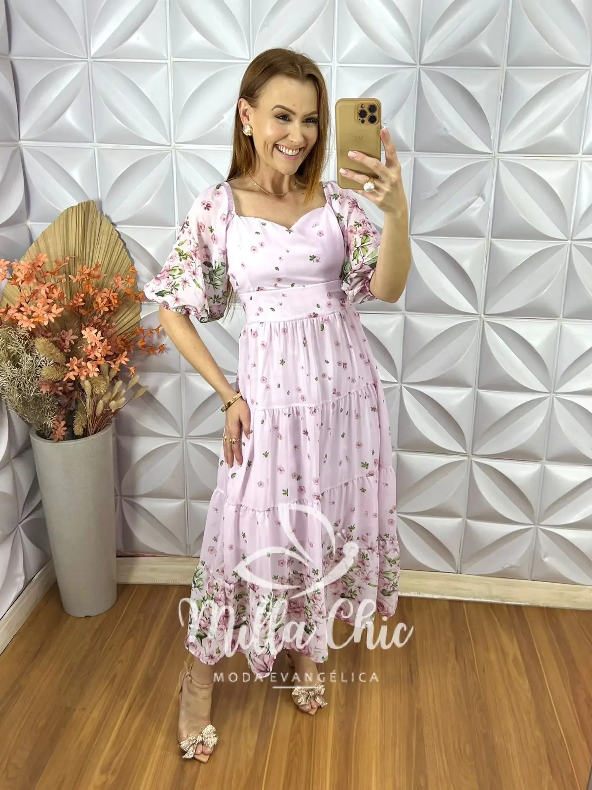 Vestido Mariana Em Chiffon – Rosa Marfim – Milla Chic Vestido Mariana Em Chiffon - Rosa Marfim - Milla Chic