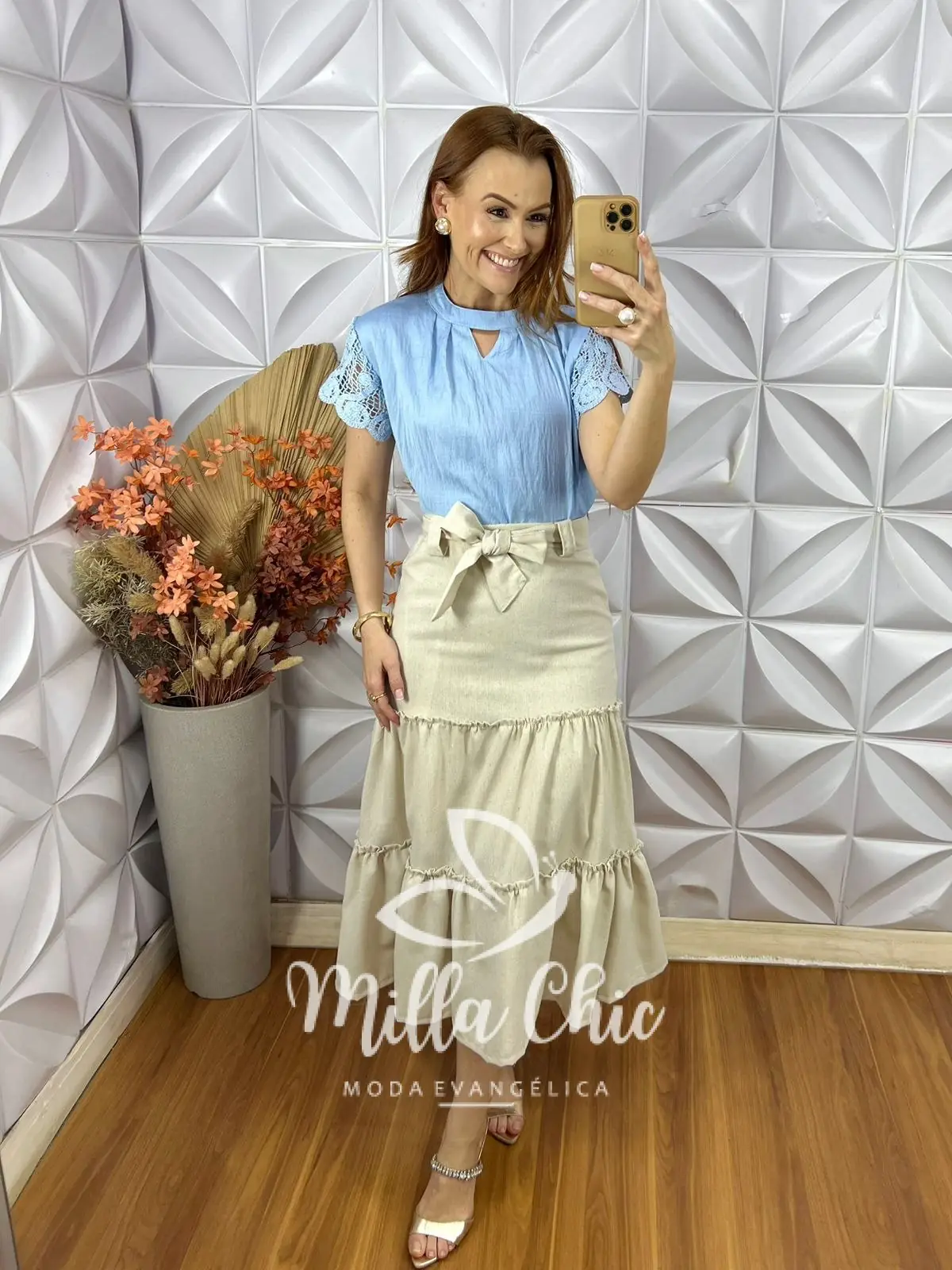 Blusa Nicole Manga Crochê – Branca – Milla Chic Blusa Nicole Manga Crochê - Branca - Milla Chic