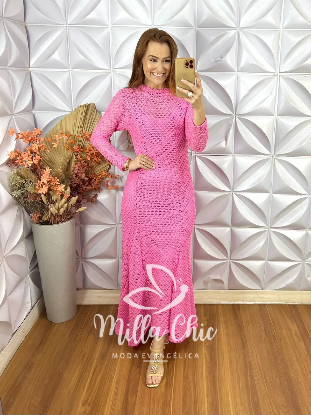 Vestido Julieta Em Renda Crochet – Rosa – Milla Chic Vestido Julieta Em Renda Crochet - Rosa - Milla Chic