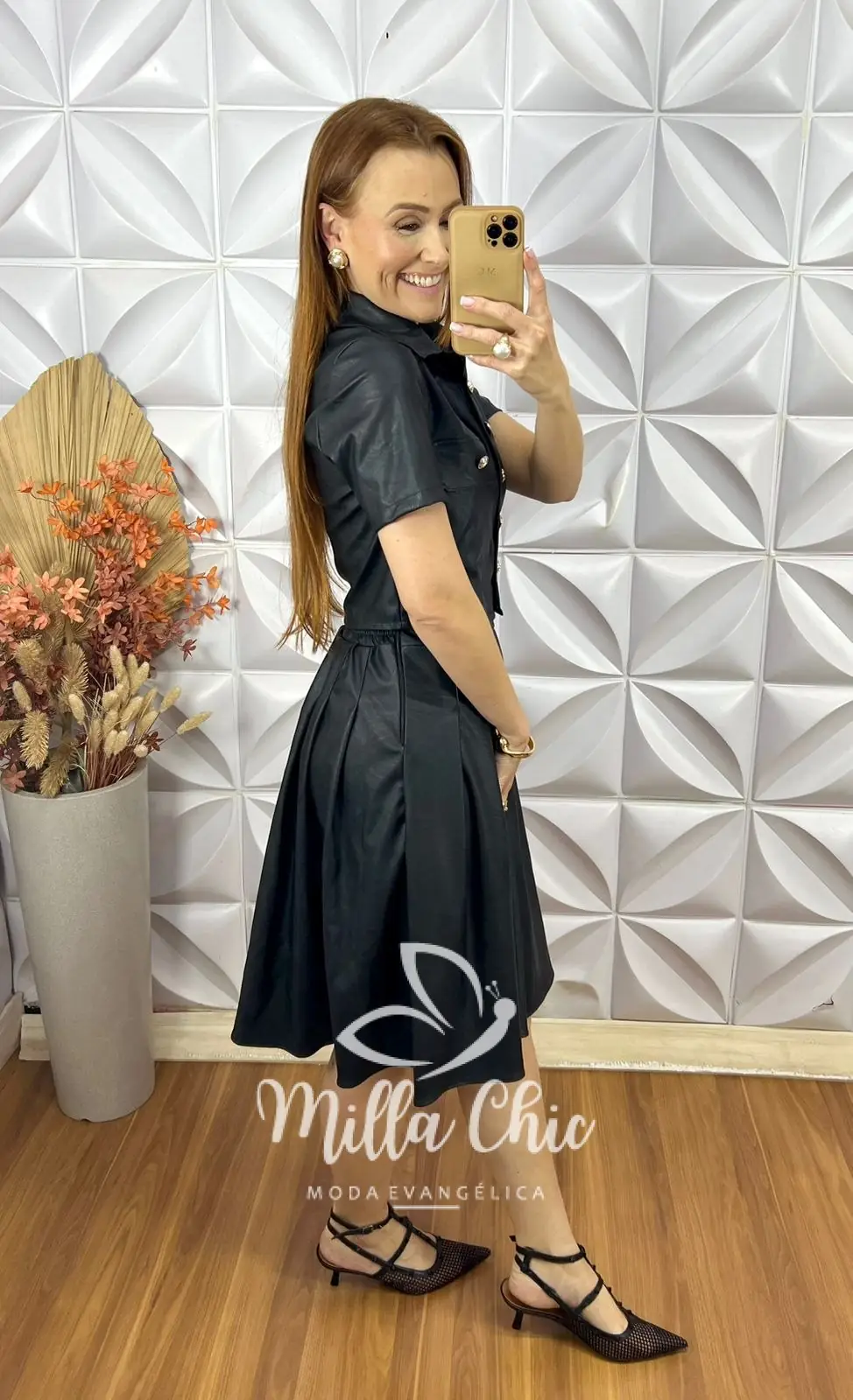 Conjunto França Em P.U – Preto – Milla Chic Conjunto França Em P.U - Preto - Milla Chic