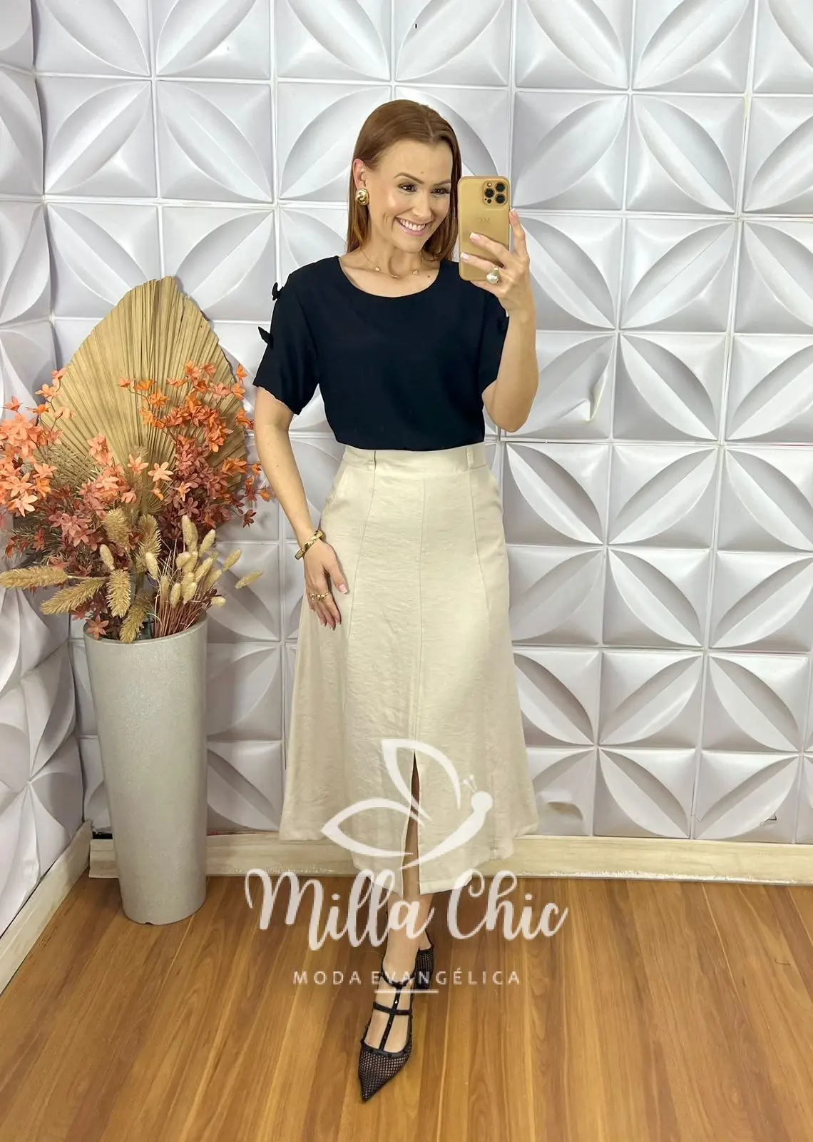 Blusa Joana Com Laço na Manga – Preto – Milla Chic Blusa Joana Com Laço na Manga - Preto - Milla Chic