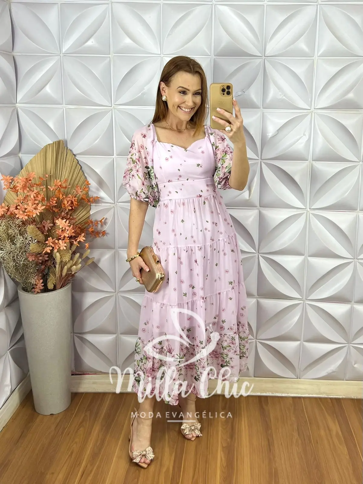 Vestido Mariana Em Chiffon – Rosa Marfim – Milla Chic Vestido Mariana Em Chiffon - Rosa Marfim - Milla Chic