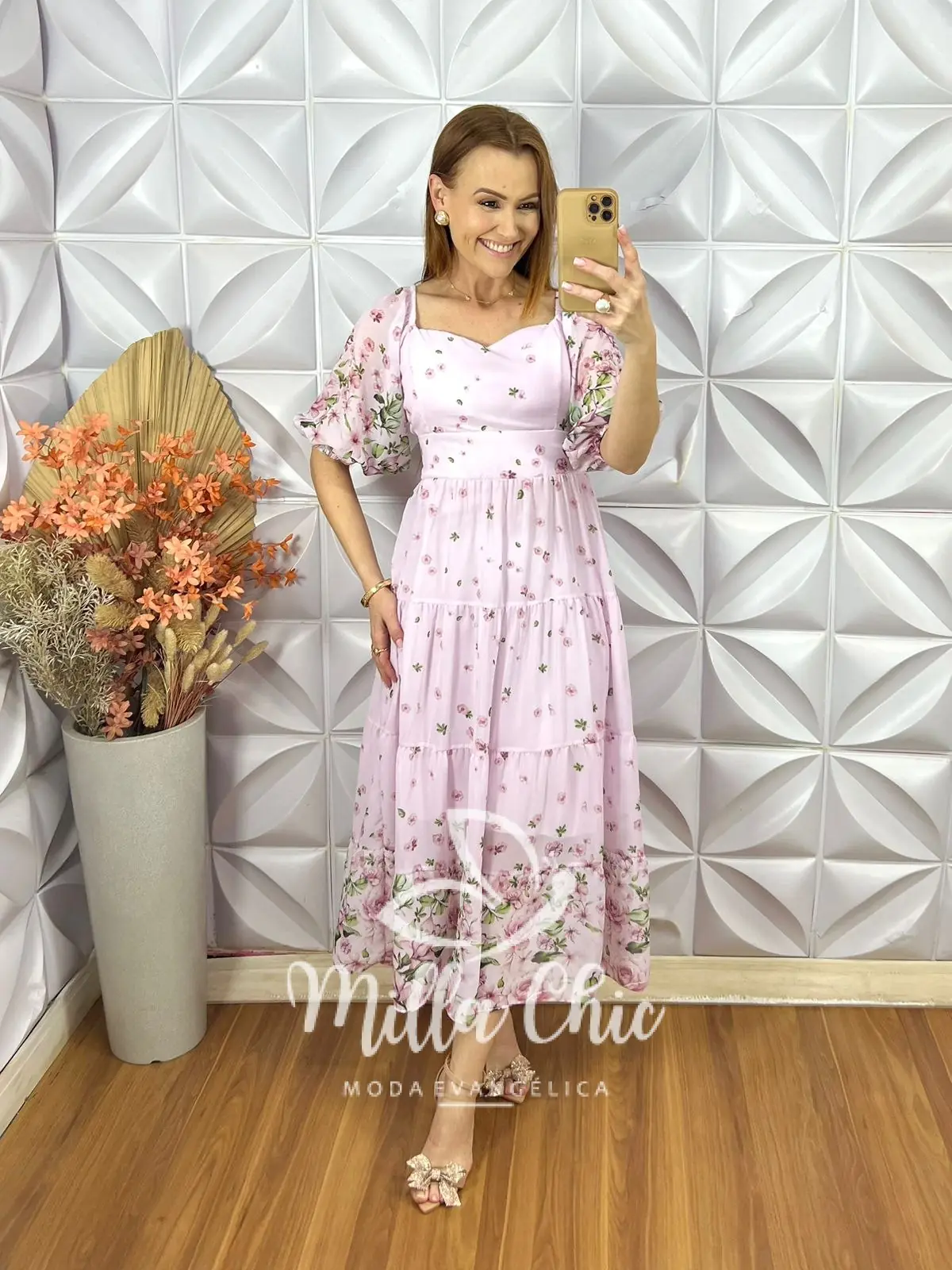 Vestido Mariana Em Chiffon – Rosa Marfim – Milla Chic Vestido Mariana Em Chiffon - Rosa Marfim - Milla Chic
