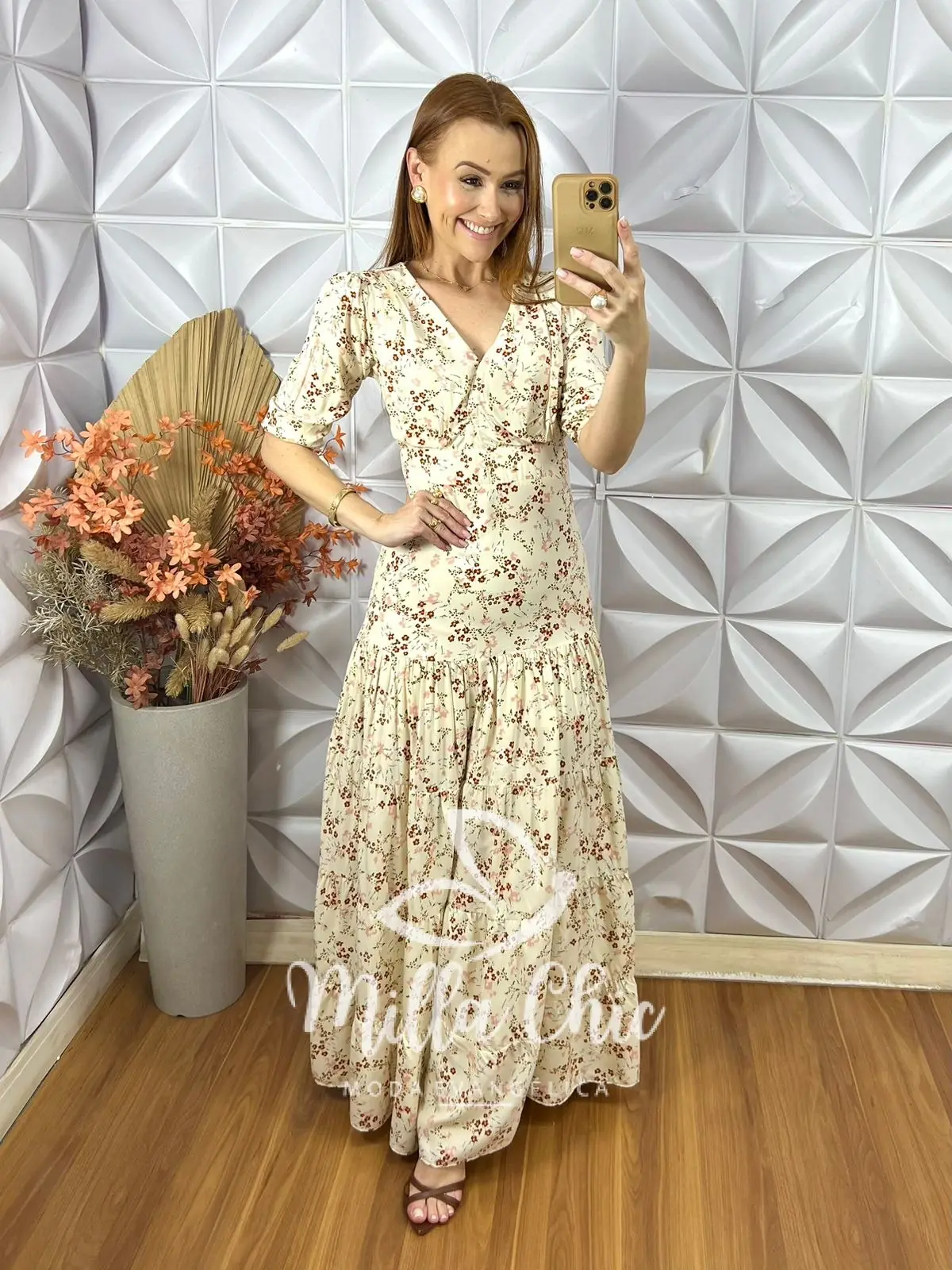 Vestido longo Estefânia Em Viscose – Creme – Milla Chic Vestido longo Estefânia Em Viscose - Creme - Milla Chic