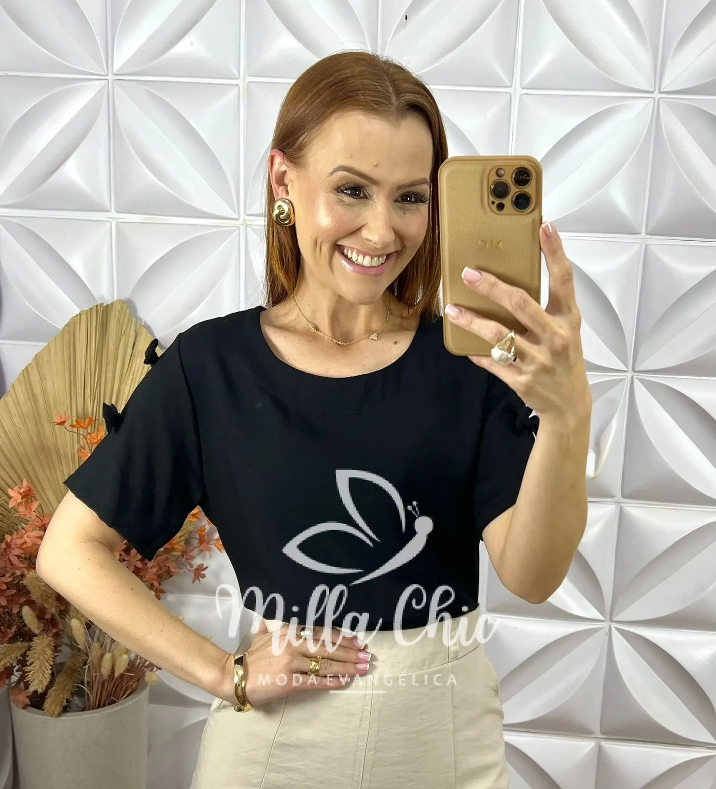 Blusa Joana Com Laço na Manga – Preto – Milla Chic Blusa Joana Com Laço na Manga - Preto - Milla Chic