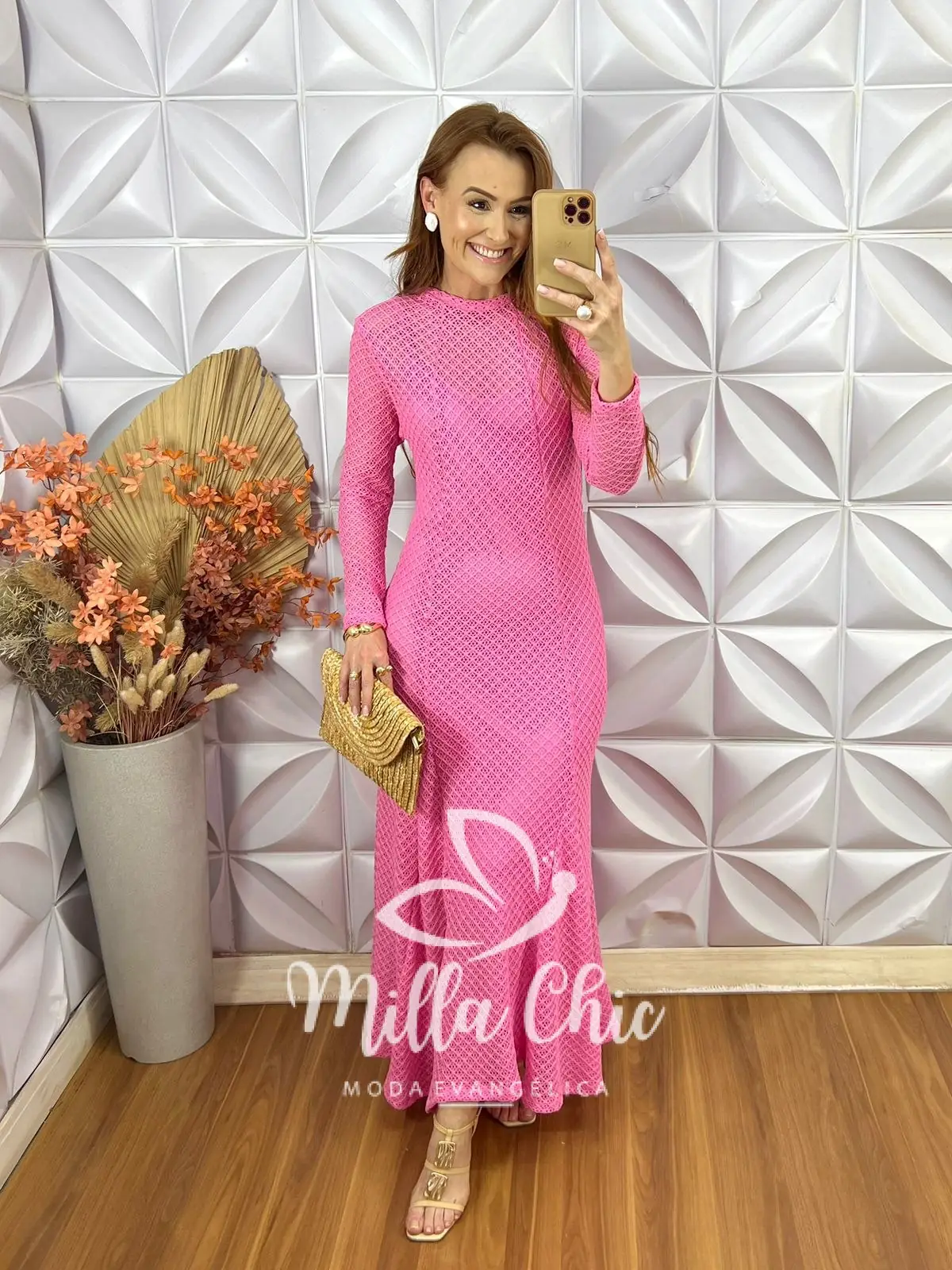 Vestido Julieta Em Renda Crochet – Rosa – Milla Chic Vestido Julieta Em Renda Crochet - Rosa - Milla Chic