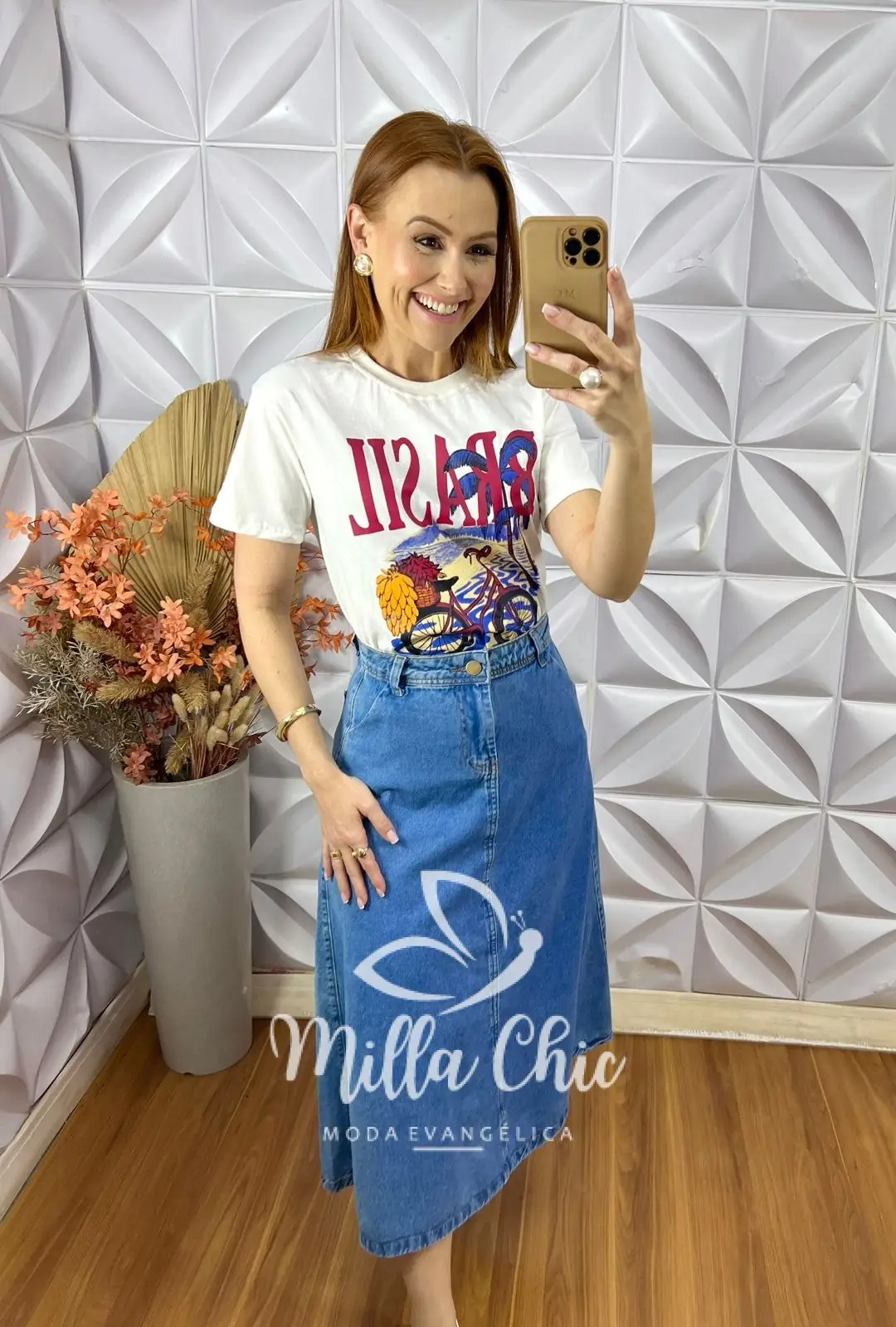 Saia Jeans Jenny – Milla Chic Saia Jeans Jenny - Milla Chic