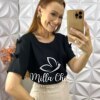 Milla Chic - millachic com br blusa joana com laco na manga preto 6 Blusa Joana Com Laço na Manga - Preto - Milla Chic