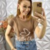 Blusa Telma Bordada - Avelã - Milla Chic