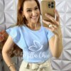 Blusa Telma Bordada - Azul Baby - Milla Chic