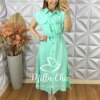 Chemise Sofia Em Alfaiataria Marrant - Verde Acqua - Milla Chic