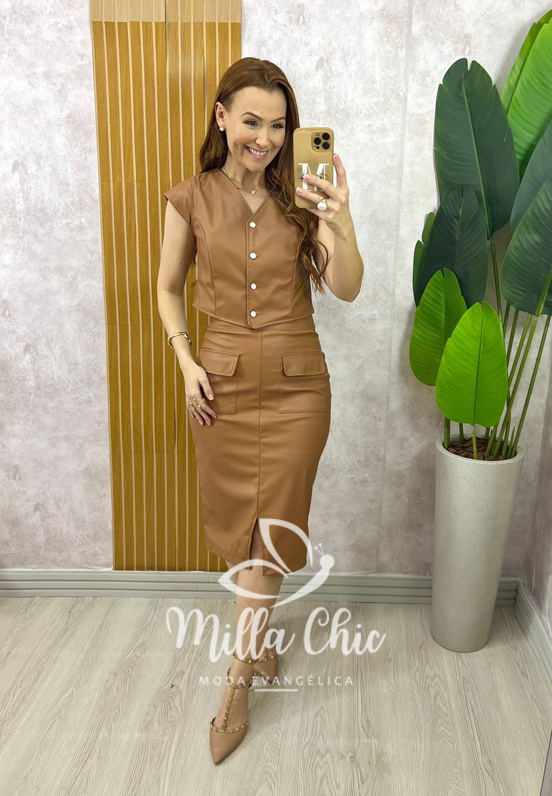 Milla Chic - millachic com br conjunto carmem em p u caramelo 1 Conjunto Carmem Em P.U - Caramelo - Milla Chic