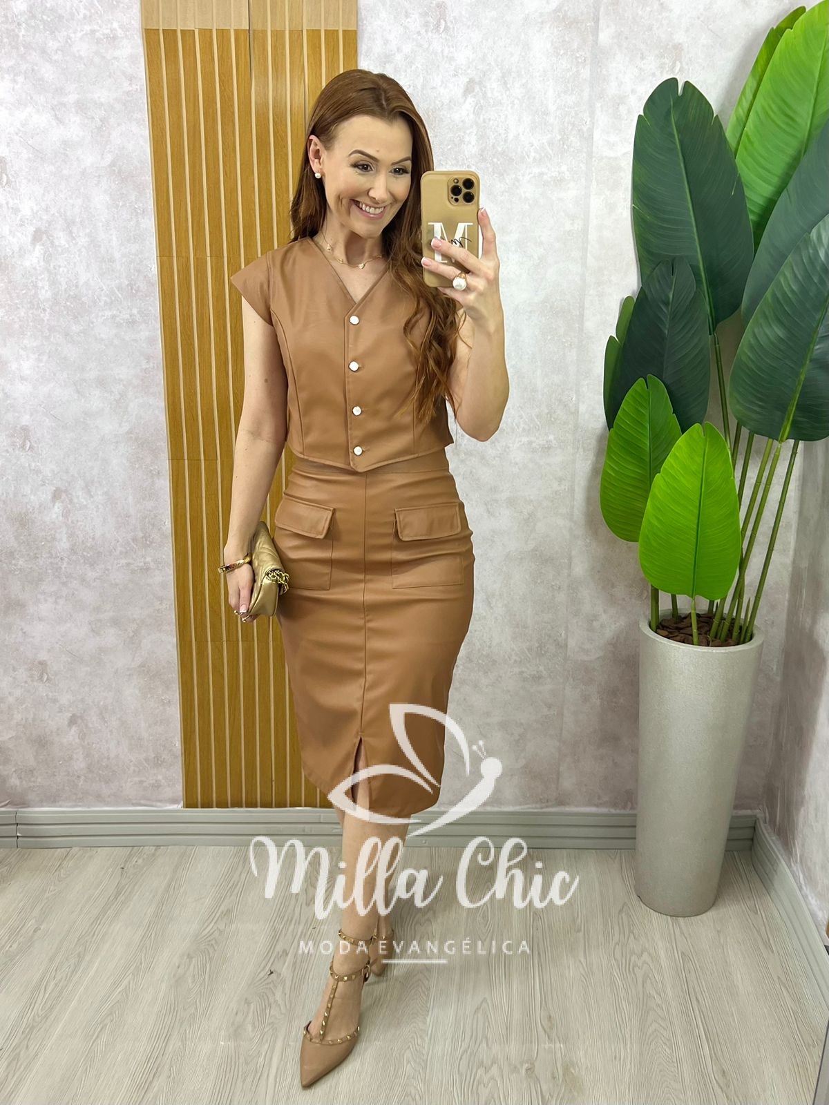 Milla Chic - millachic com br conjunto carmem em p u caramelo 4 Conjunto Carmem Em P.U - Caramelo - Milla Chic